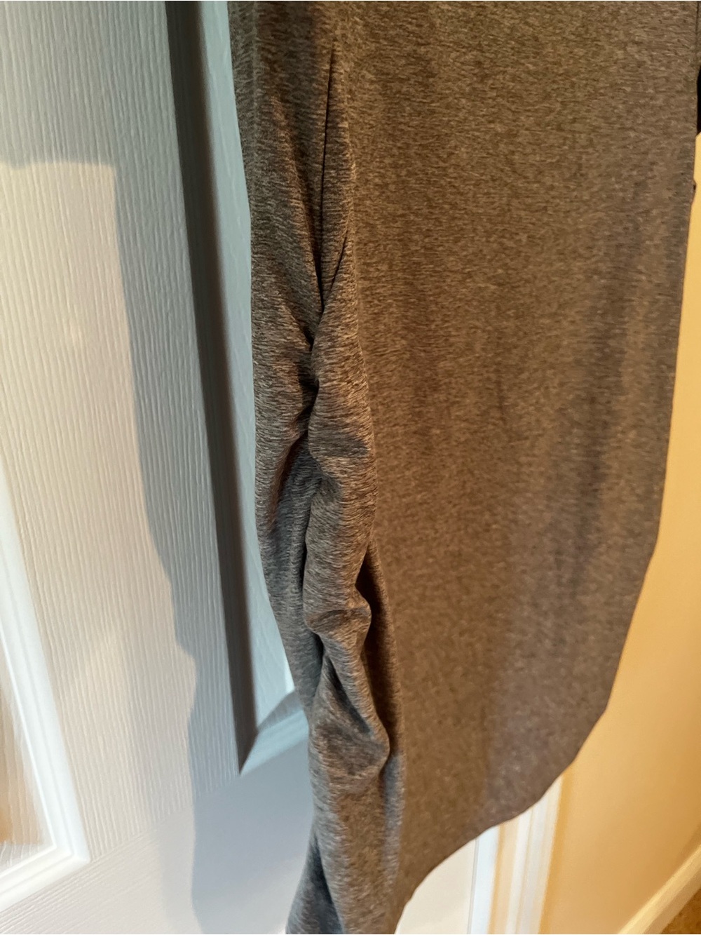 Maternity Classic V-Neck Tee in Charcoal Gray - Picture 3 of 3